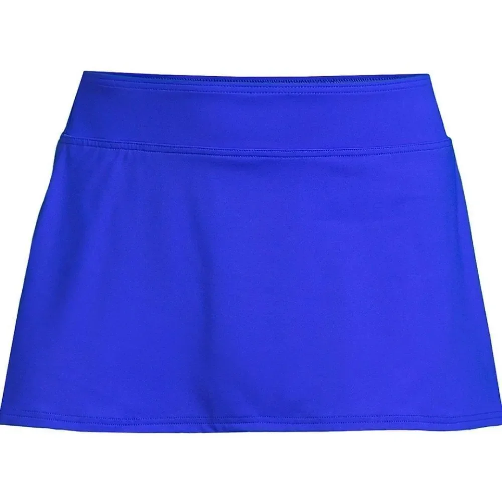 Lands' End Women's Long Torso Tummy Control Swim Skirt Sz 6